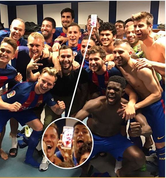 تصویری از حضور نیمار در جشن بارسلونا

