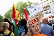 تظاهرات گسترده مخالفان واکسن کرونا در لندن+ تصاویر
