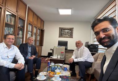 جلسه ۴ نفره؛ آذری جهرمی، ظریف، طیب‌نیا و همتی + عکس