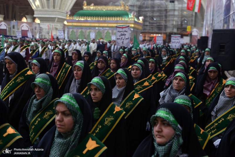 تجدید میثاق فرمانده بسیج و بسیجیان با حضرت امام(س)