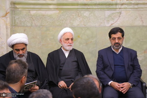 مراسم بزرگداشت شهیدان «علی رازینی» و «محمد مقیسه» در مسجد اعظم قم‎