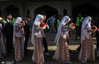 مراسم عروسی دسته‌جمعی در غزه (2)