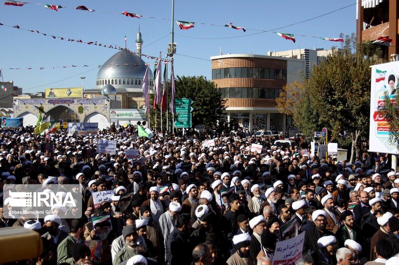 راهپیمایی مردمی در حمایت از اقتدار و امنیت کشور در شهرهای مختلف + تصاویر