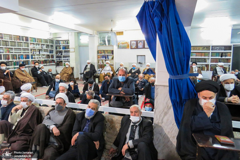 مراسم عزاداری و سوگواری ایام فاطمیه در دفتر آیت الله العظمی صانعی (ره)