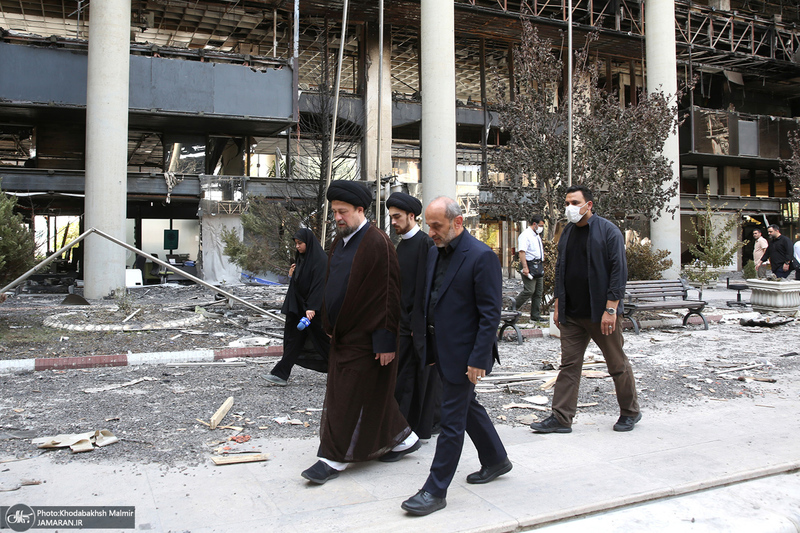بازدید سید حسن خمینی از ساختمان شیشه ای صداوسیما