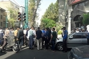 تجمع اعتراضی در یکی از خیابان‌های تهران پیش از ظهر امروز + عکس و فیلم