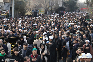 دسته عزاداری روز شهادت حضرت زهرا (س) با حضور آیت الله العظمی وحید خراسانی