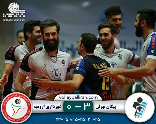 تیم والیبال شهرداری ارومیه حریف پیکان تهران نشد