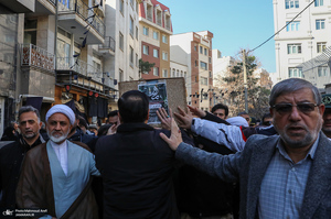 مراسم تشییع مادر شهیدان جواد سپهری