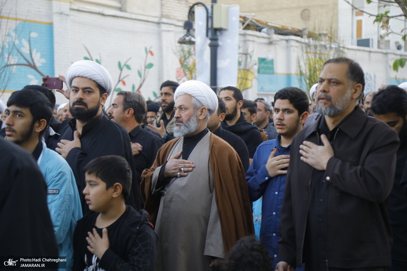 دسته عزاداری شهادت حضرت علی (ع) با حضور آیت‌الله العظمی وحید خراسانی