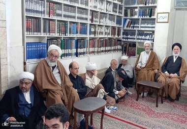 مراسم احیای شب بیست و سوم ماه رمضان در دفتر حضرت آیت الله العظمی صانعی + تصاویر