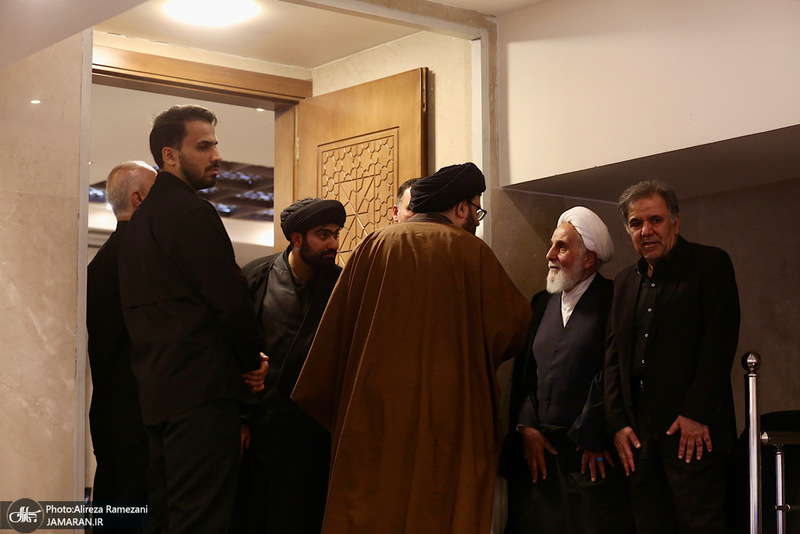 مراسم ختم مادر همسر حجت السلام ‌و المسلمین علی اکبر ناطق نوری و عباس آخوندی