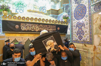 پیکر آیت الله صانعی در حرم حضرت معصومه(س) طواف داده شد +عکس