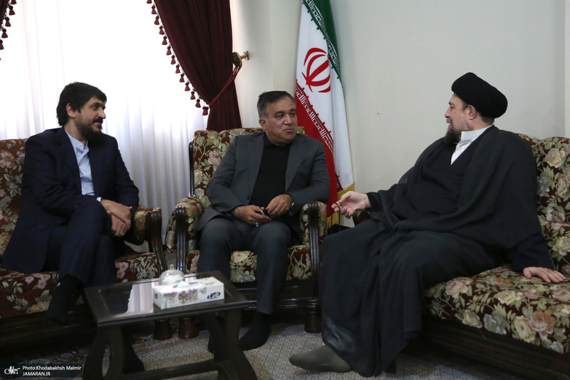 دیدار علی تاجر نیا سرپرست باشگاه استقلال با سید حسن خمینی
