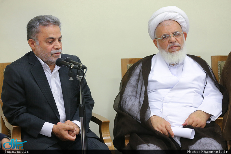 دیدار دست‌اندرکاران کنگره مرحوم آیت‌الله حاج شیخ غلامرضا یزدی (فقیه خراسانی) با رهبر معظم انقلاب