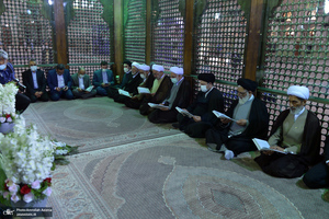 تجدید میثاق رئیس قوه قضائیه و مسئولان عالی قضایی با آرمان‌های حضرت امام خمینی (س)