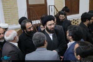 مدیرکل ارشاد و جمعی از اهالی رسانه قم با سید علی خمینی دیدار کردند