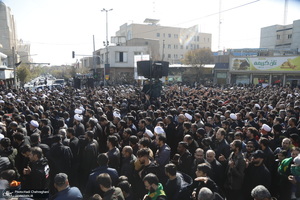 دسته عزاداری روز شهادت حضرت زهرا (س) با حضور آیت الله العظمی وحید خراسانی