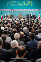 دیدار مسئولان نظام و سفرای کشورهای اسلامی با رهبر معظم انقلاب