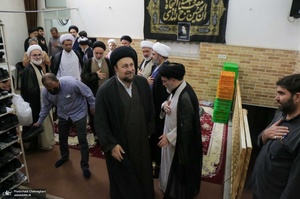 حضور آیت الله سید حسن خمینی در مراسم وداع با آیت الله العظمی شبری زنجانی (ره)