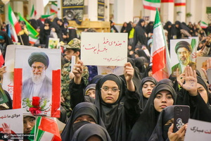 مراسم استقبال و وداع با پیکر مطهر شهید علی لاریجانی در قم