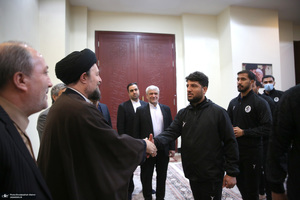 دیدار مدیرعامل و بازیکنان باشگاه فرهنگی ورزشی پیکان با سید حسن خمینی