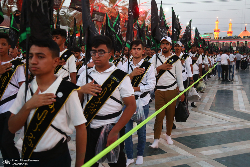 عزاداری قبیله بنی عامر در بین الحرمین در آستانه روز اربعین