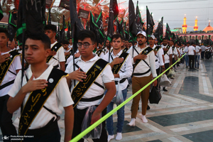 عزاداری قبیله بنی عامر در بین الحرمین در آستانه روز اربعین