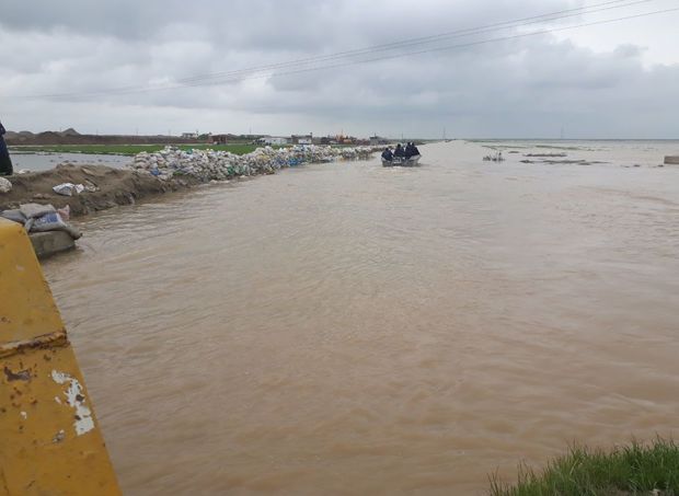 سرریز آب قره سو وارد دو روستای بندرترکمن شد