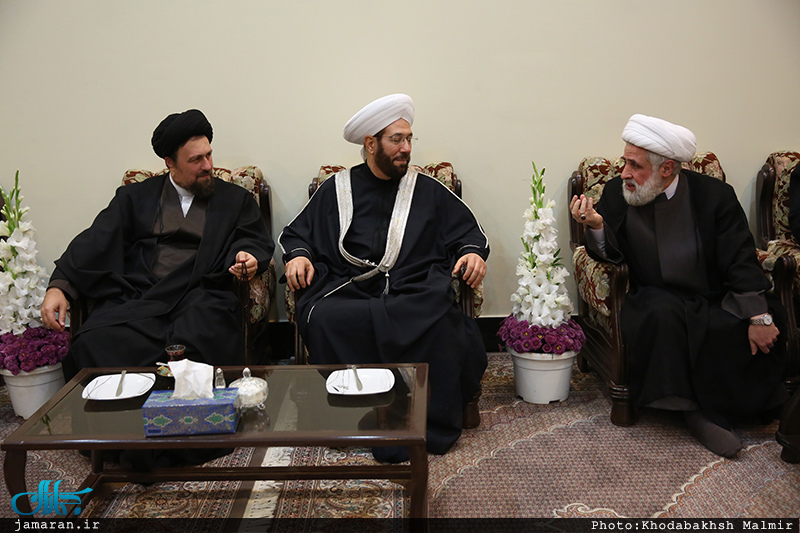 حاشیه دیدار جمعی از میهمانان کنفرانس وحدت اسلامی با سید حسن خمینی