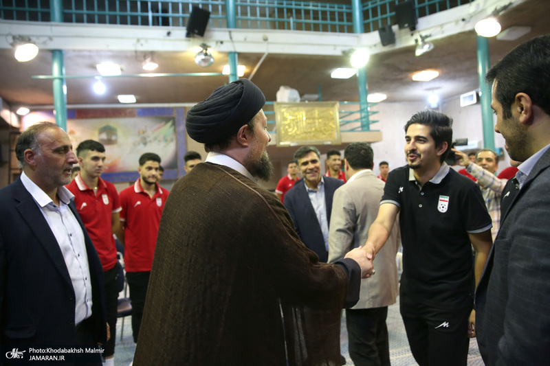 دیدار اعضای تیم ملی فوتبال نوجوانان ایران با سید حسن خمینی