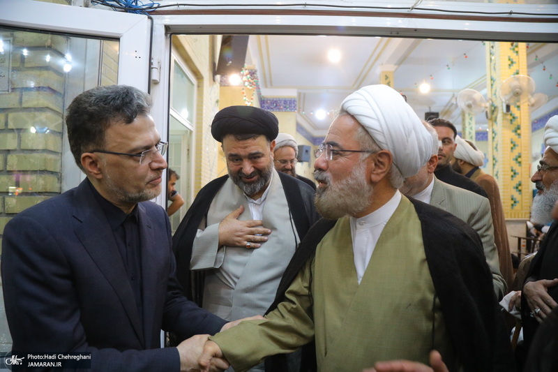 مراسم ترحیم آیت الله العظمی محفوظی (ره) در مسجد رفعت قم