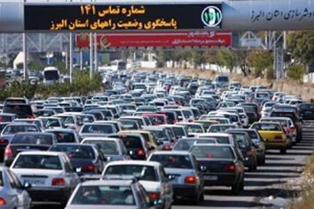 ترافیک سنگین در بخشی ازجاده های البرز