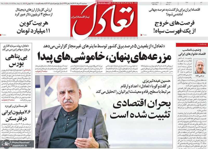 گزیده روزنامه های 21 مرداد 1404