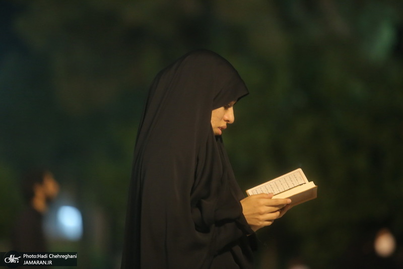 مراسم احیای شب بیست و یکم ماه رمضان در جوار حرم کریمه اهل بیت(س)