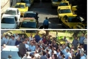 تجمع رانندگان تاکسی بهشهر مقابل شورای اسلامی شهر