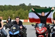 دختر موتورسوار ایرانی در رقابت های دوستانه آمریکا + عکس