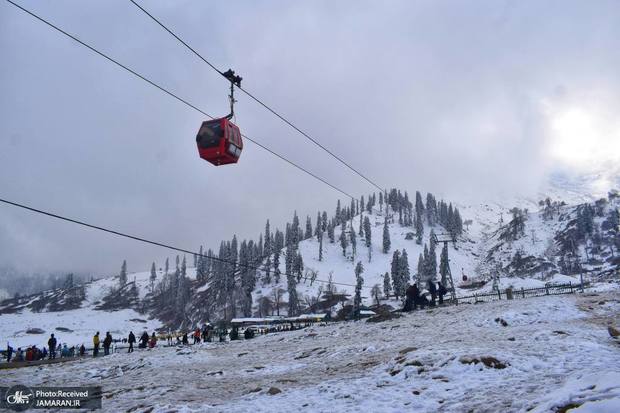 تصاویری زیبا از بارش برف تازه در کشمیر هند