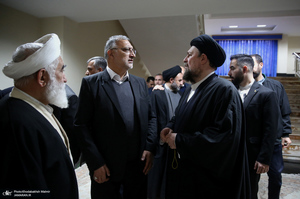 دیدار شهردار و اعضای شورای شهر تهران با سید حسن خمینی