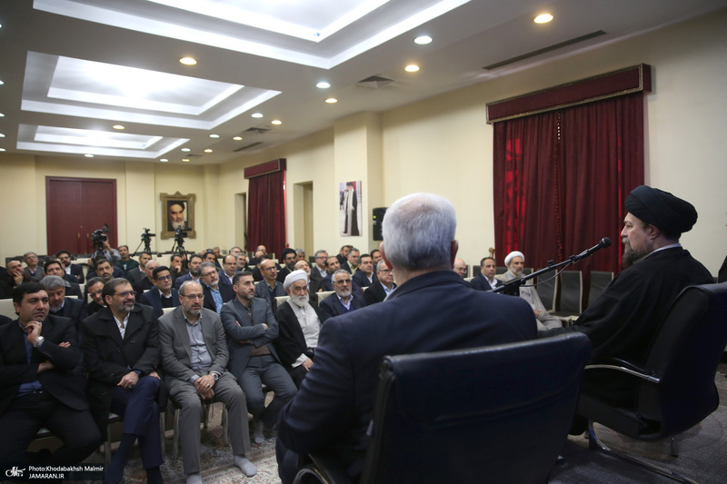 دیدار وزیر و کارکنان وزارت نیرو با سید حسن خمینی