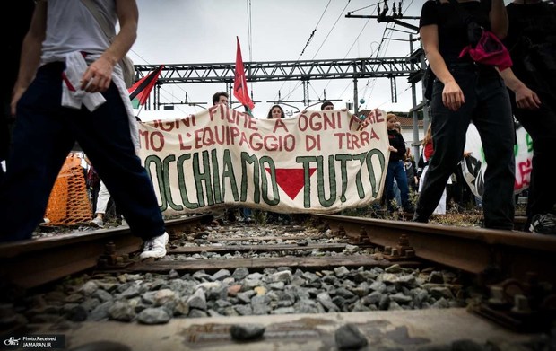 نشریه نیشن: چگونه کارگران ایتالیا کشور خود را برای غزه تعطیل کردند