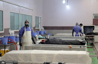 تغسیل با آب متوفیان مبتلا به کرونا در بهشت زهرا(س) تهران