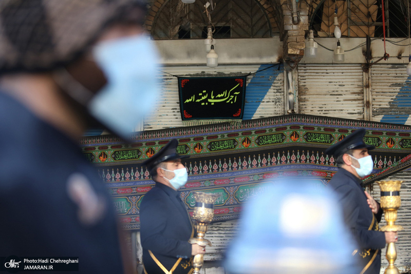 دسته عزاداری خادمان حرم کریمه اهل بیت (ع) در روز شهادت حضرت زهرا (س)‎‎