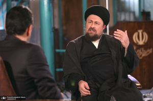 پشت صحنه برنامه تلویزیونی «صف اول» با حضور سید حسن خمینی