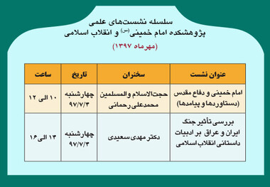 سلسله نشست های علمی دفاع مقدس در پژوهشکده امام خمینی و انقلاب اسلامی برگزار می شود