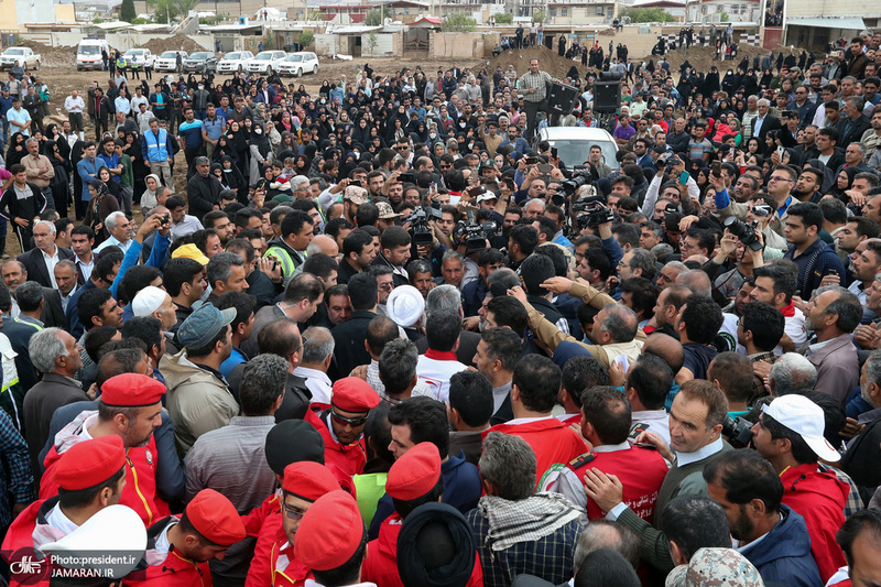 بازدید روحانی از مناطق سیل زده استان لرستان