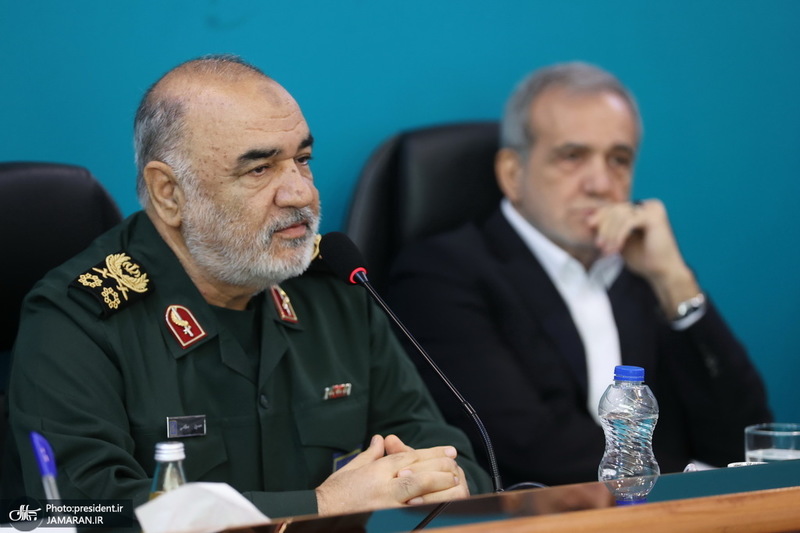 سردار سلامی حسین سلامی و پزشکیان