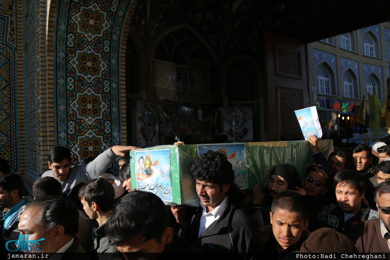 مراسم تشییع پیکر پنج شهید مدافع حرم حضرت زینب (س) در قم