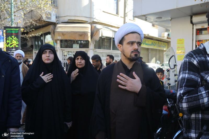 دسته عزاداری روز شهادت حضرت زهرا (س) با حضور آیت الله العظمی وحید خراسانی