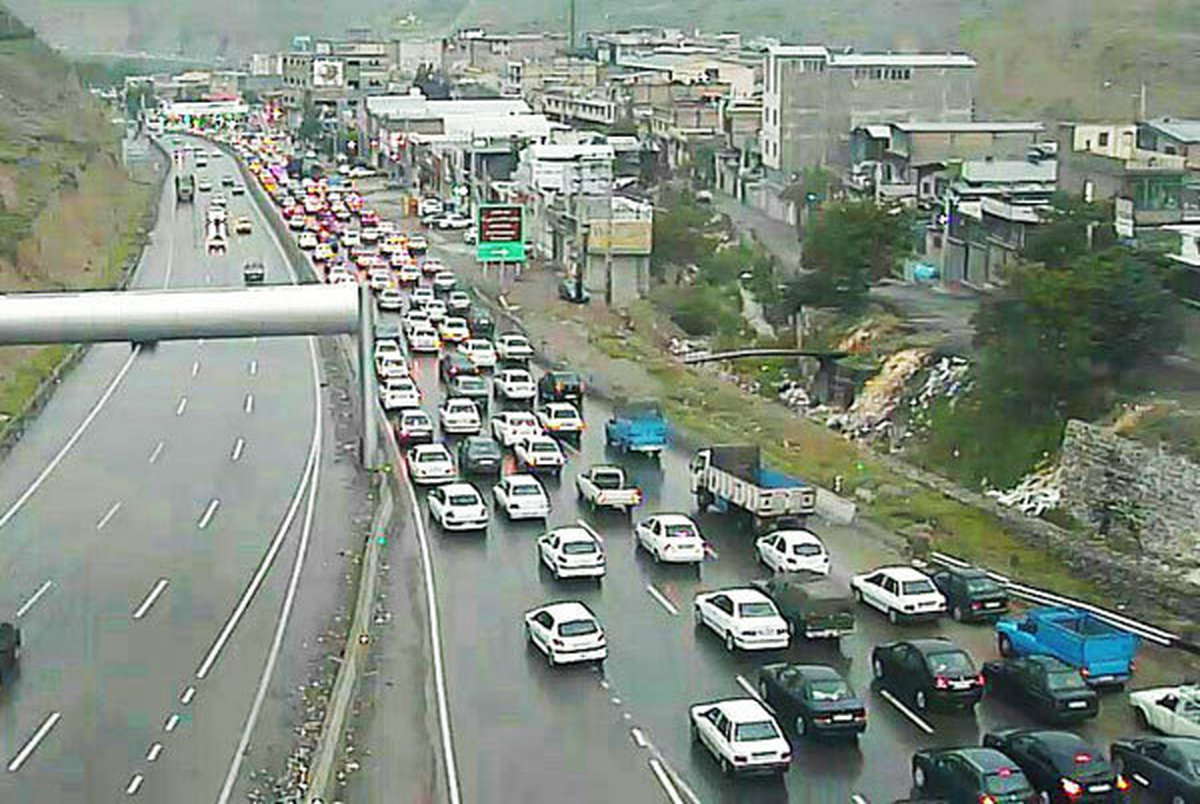 ترافیک سنگین در آزادراه کرج-قزوین و جاده چالوس